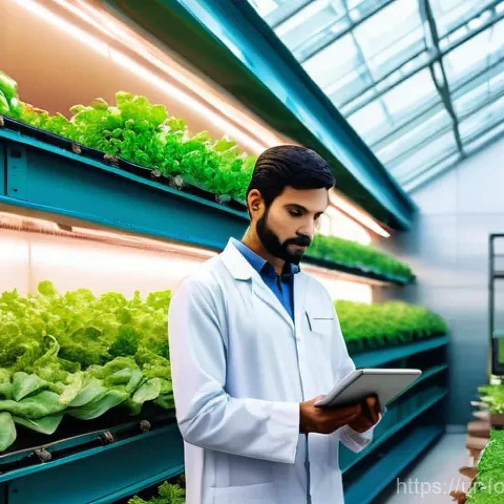 푸드테크의 기술 진보가 가져올 변화 - **Prompt 1: Urban Vertical Farming in a Bustling Pakistani City**
    "A vibrant, multi-story vertic...