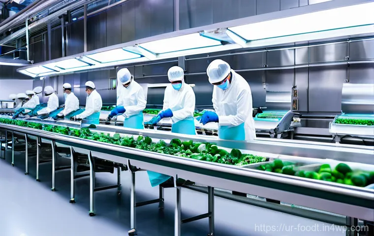 푸드테크의 가치 사슬 분석 - **Prompt 1: Futuristic Precision Agriculture**
    "A vibrant, technologically advanced farm at sunr...