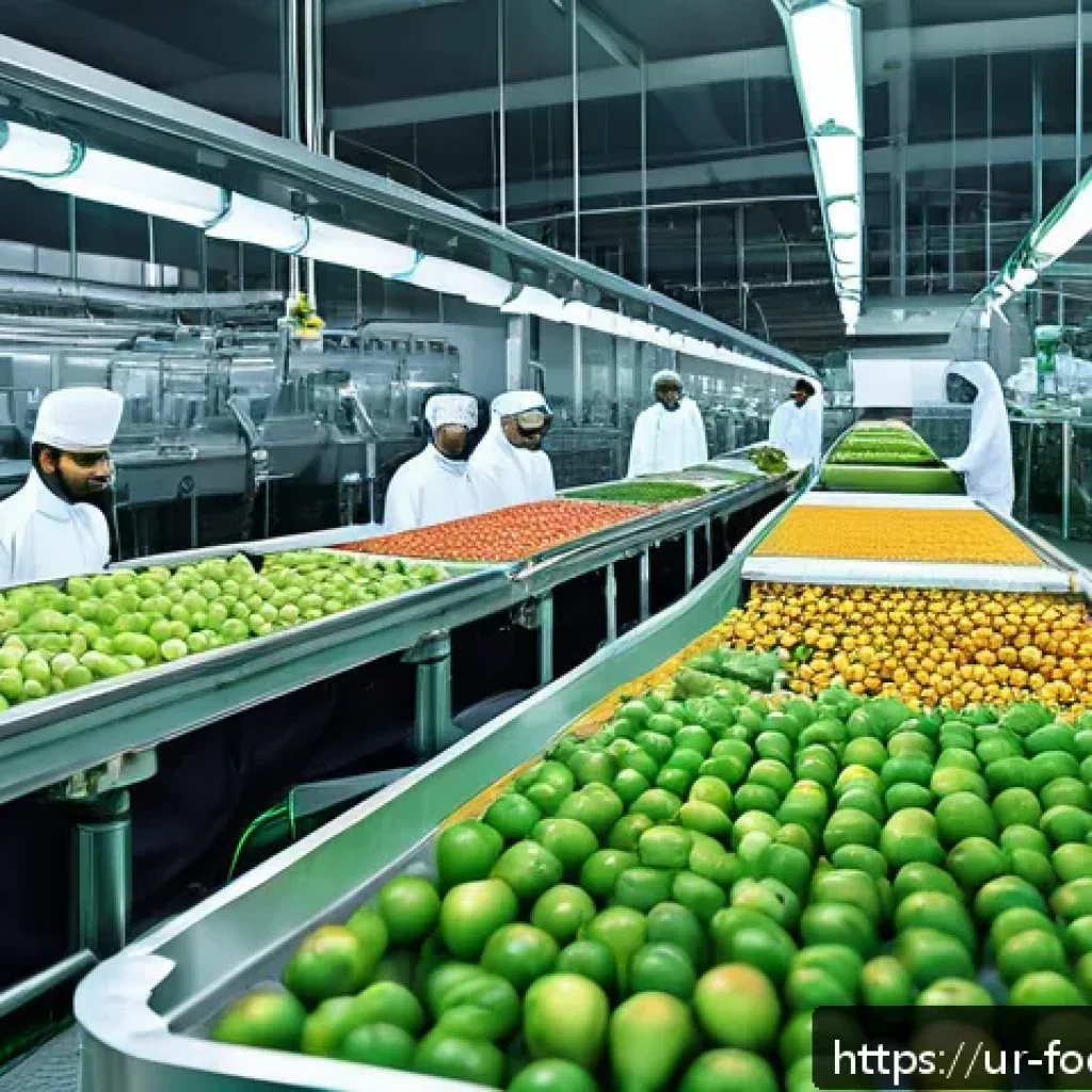 푸드테크와 글로벌 식품 안전 기준 - A modern food processing plant in Pakistan, showcasing advanced robotics and automation systems care...