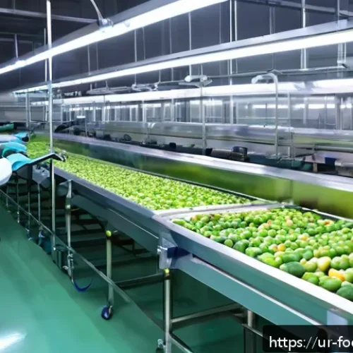 Home 31 푸드테크와 차세대 식품 기술의 발전 방향 - A modern food production factory in Pakistan featuring advanced automated machinery and robotics car...