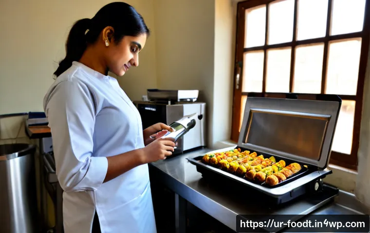 Home 17 푸드테크의 기술적 장벽과 기회 - Photorealistic food technology startup kitchen in Lahore, Pakistan, a Pakistani woman food scientist...