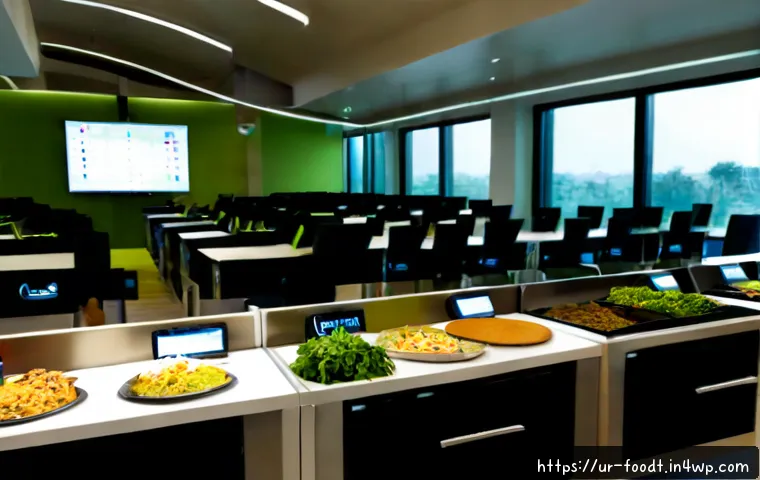 Home 17 푸드테크 플랫폼 비교 스타트업 vs 대기업 - Photorealistic split-screen comparison of a nimble Pakistani food-tech startup and a large corporate...
